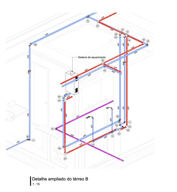 Projeto hidráulico piscina em Aldeia